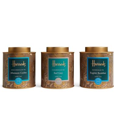  Harrods Harrods Classic Leaf Tea Selection 3 x 125 g - Buy Online on GoSupps.com