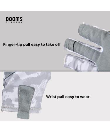 Booms Fishing FG2 UPF50+ Sun Protection Fingerless Gloves | Men Women | For Fishing, Kayaking, Hiking, Driving, Outdoor Activities | Gray Medium - Buy Online on GoSupps.com