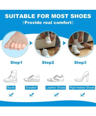 20PCS Toe Protection Silicone Caps | Pain Relief for Hammer Toes Calluses & Friction | Gel Caps for Bubbles & Corns - Nude Small Size - Buy Online on GoSupps.com