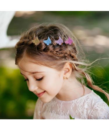 Tiweio Pastel Butterfly Hair Clips - 50 Pcs Mini Claw Clips for Girls & Women | Metallic Color Hair Accessories with Box Packaging - Buy Online on GoSupps.com