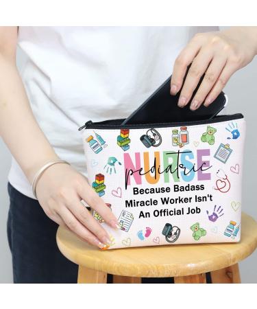 Pediatric Nurse Cosmetic Makeup Bag Peds Nurse Gift Peds Nurse Thank You Gift Nurse Graduation Gift (Pediatric Nurse Bag) - Buy Online on GoSupps.com