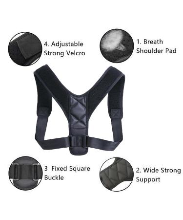 Posture Corrector for Men and Women Back Straightener Posture Corrector Comfortable Upper Back Brace Shoulder Support For Men And Women Back Posture Corrector To Improve Posture for Neck Shoulder - Buy Online on GoSupps.com