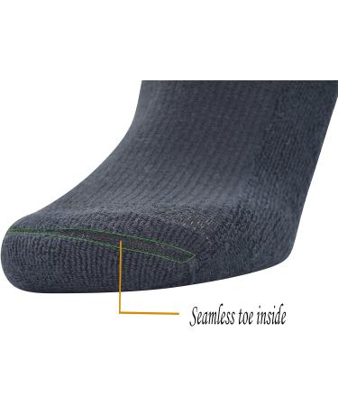 Yomandamor Men's Seamless Diabetic Compression Socks - 5 Pairs, Black, Size 10-13 - Buy Online on GoSupps.com