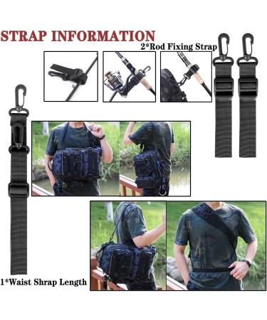 Outdoor Fishing Tackle Backpack with Rod Holder and Plier Pocket - Black Camo (14.5x9x5.5 Inch) - Buy Online on GoSupps.com