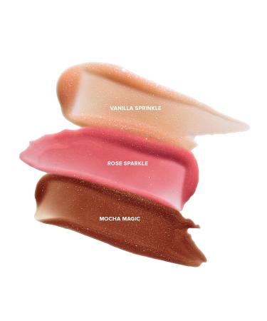 Nudestix NudeGlow Lip Set 3-Piece Hydrating Peptide Lip Butter Kit with Glossy Shimmer Tints | Includes Vanilla Sprinkle Rose Sparkle & Mocha Magic | Clean Vegan Plumping Lip Balm Trio - Buy Online on GoSupps.com