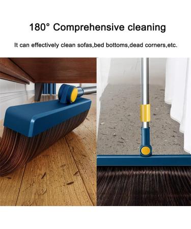 Broom and Dustpan Set House Cleaning Kit Long Handled Dustpan and Brush Heavy Duty Dust Pan Household Dust Pan Combo for Indoor Outdoor Household Cleaning and Sweeping Blue - Buy Online on GoSupps.com