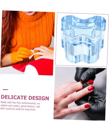 POPETPOP Manicure Thickened Butterfly Crystal Cup with Lid and Pen Wash Cup (transparent Pink) Manicure Tools Professional Mixing Cup Glass Nail Dish Manicure Nail Dish With Cover 7x5.6cm Blue - Buy Online on GoSupps.com