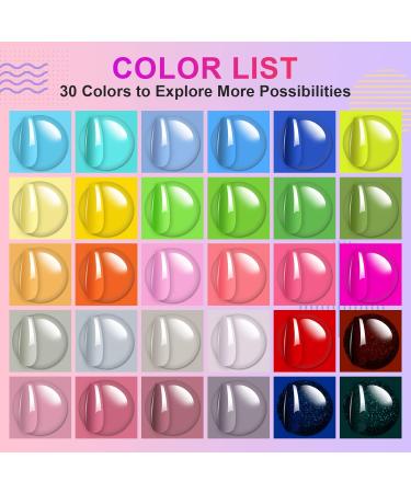 36Pcs SHOWNAIL Gel Nail Polish Set - 30 Vibrant Colors with Base, Glossy & Matte Top Coat - Glowing Diamond Finish - 8ml DIY Nail Kit - Buy Online on GoSupps.com