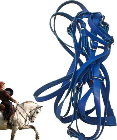 Halter Horse Safety Halter Chin & Throat Snap Heavy Duty Tied Halter | Padded Nylon Colorful Comfortable Horse Halter for Horse Care Training Equestrian Dalian Blue - Buy Online on GoSupps.com