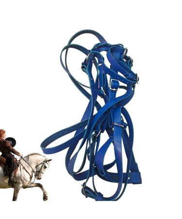 Small Horse Halter Heavy Duty Adjustable Tied Halter with Chin & Throat Snap Colorful Comfortable Padded Nylon Horse Halter for Equestrian Training Horse Care Fulenyi Blue