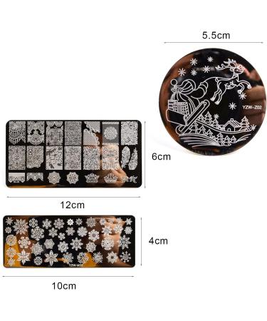Sanwood Nail Stamp Plate - XMA Pattern | Stainless Steel Manicure Tool Kit | Clear Engraved Nail Art Templates - Buy Online on GoSupps.com