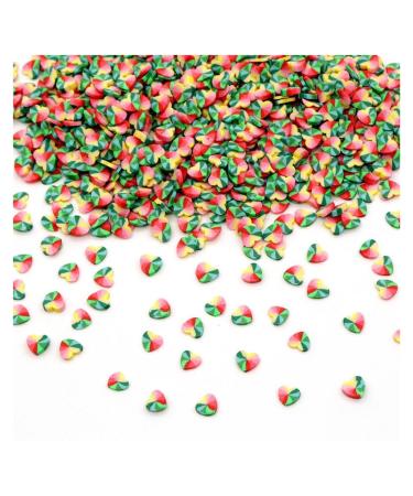 RT 10g Colorful Heart Shaped Slices Additives for Slime Filler Nail Art DIY Charm Slime Supplies Accessories Decoration Toy Y420 (Color : Rojo) Red
