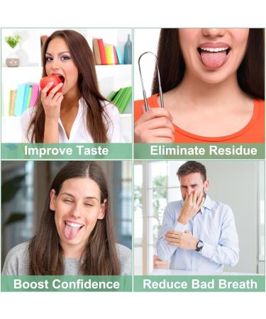 Buy Generic Stainless Steel Tongue Cleaner - Rustproof & Reusable Tongue Scraper for Effective Oral Hygiene - Buy Online on GoSupps.com