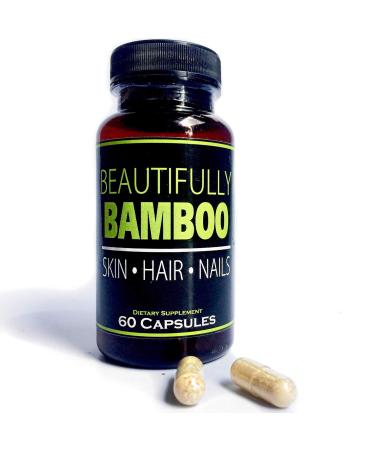 Beautifully Bamboo Ultra Vitamin for Skin, Hair, and Nail Growth. Enriched with Biotin, Bamboo Silica, Amino Acids and more (60 capsules)