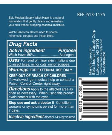 16 oz. Witch Hazel Astringent Cleanser - Natural & Fragrance-Free - Buy Online on GoSupps.com