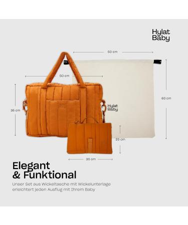 Hylat Baby Diaper Bag Set - Modern Brown Diaper Backpack with Diaper Pad & Cotton Bag - Perfect for On-the-Go Parents | International Shipping Available - Buy Online on GoSupps.com