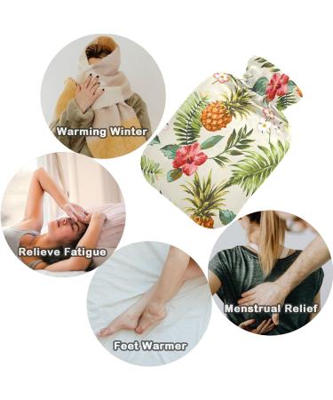 Buy Naanle Tropical Flower Pineapple 2L Hot Water Bottle - Transparent Heat & Cold Therapy for Pain Relief Bed & Foot Warmer - Buy Online on GoSupps.com