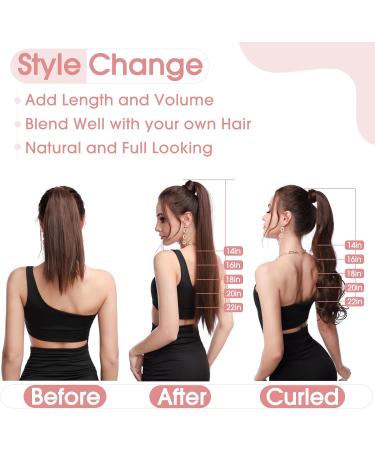 22" Ponytail Hair Extension Human Hair #01 Jet Black 100% Real Remy Hair Wrap Around Clip in Ponytail Straight 22 Inch #01 Jet Black - Buy Online on GoSupps.com