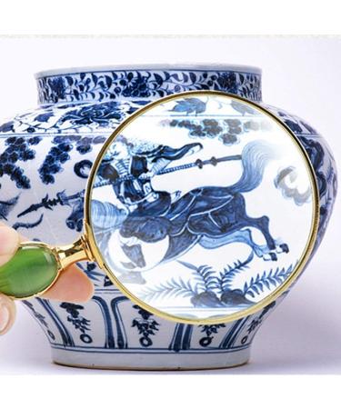 HD 10 Times Magnifying Glass Imitation Jade Handheld Old Man Reading Reading Newspaper Made in China - Buy Online on GoSupps.com