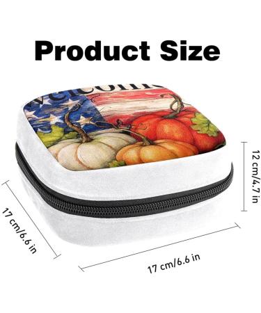 Sanitary Napkin Storage Bag Period Tampon Makeup Pad Pouch American Flag Color5232 - Buy Online on GoSupps.com