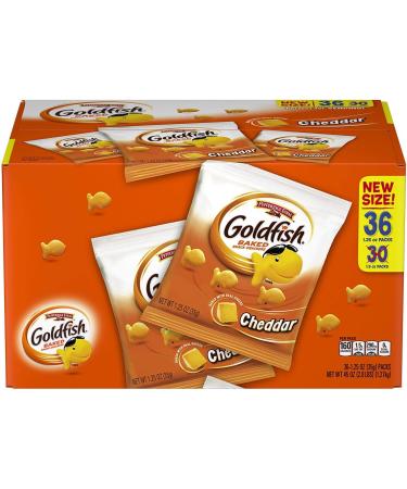  Pepperidge Farm Pepperidge Farm Cheddar Goldfish Crackers 36 sachets of 35g each - Buy Online on GoSupps.com