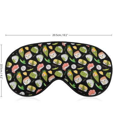 Kawaii Sushi Sleep Mask for Women - Adjustable Eye Shades with Elastic Strap for Comfortable Sleep - Buy Online on GoSupps.com
