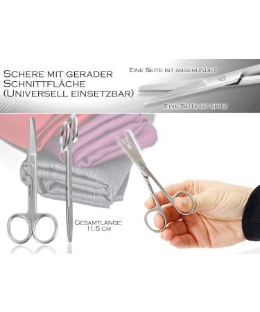 Premium Turning Scissors - 10.5-20 cm Stainless Steel Straight & Pointed Round Blades for Precision Cutting - Buy Online on GoSupps.com