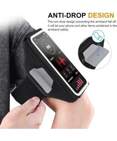 Sports Hardship Headphones Pocket - 3D Cell Phone Bracelet Holder for Running & Jogging | Compatible with iPhone 15/14/12 Pro Max & Samsung Galaxy S22/S21 - Black - Buy Online on GoSupps.com