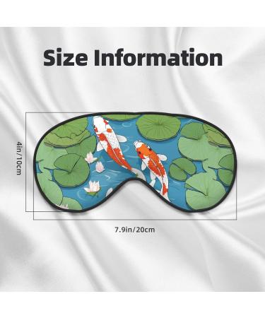 Soft Blackout Eye Masks for Better Sleep - Reusable Sleep Mask for Men & Women Travel Essentials Gifts - Japanese Koi Fish Design - Buy Online on GoSupps.com