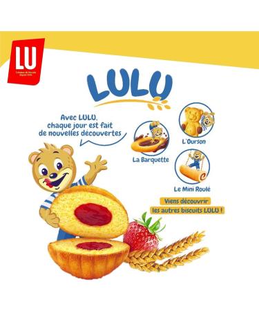 LU - LULU Strawberry Coqueline - 4 Boxes of 6 bags of 4 Lulu La Coqueline Strawberry Cakes - Soft Strawberry Filled Cake - Ideal to Take Away for Kids Snack - Set of 4x165g - Buy Online on GoSupps.com