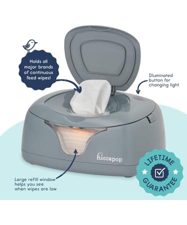 Baby Wipe Warmer & Wet Wipes Dispenser with Changing Light Grey - 1 Count - Buy Online on GoSupps.com