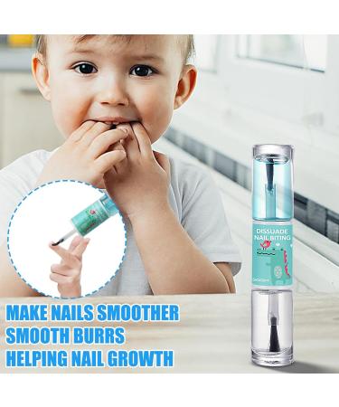 Anti Nail Biting Polish Kid's Bitter Tasting 10ml Liquid Polish 2 in 1 Design Nail Biting Stop Tool for Teenagers of All Ages Children Toddler and Adults - Buy Online on GoSupps.com
