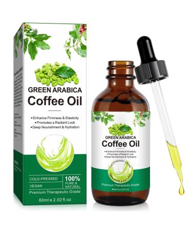 Green Arabica Coffee Oil - 100% Pure & Natural for Face&Body&Hair | Green Coffee Bean Oil Enhance Firmness & Elasticity | Daily Skincare Essential Oils for Skin Deep Nourishment & Hydration - 60ml