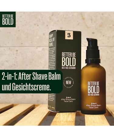 Better Be Bold 2-in-1 After Shave Balm & Face Cream | Anti-Aging Anti-Irritation | Hyaluron | 50ml | Barber Recommended - Buy Online on GoSupps.com