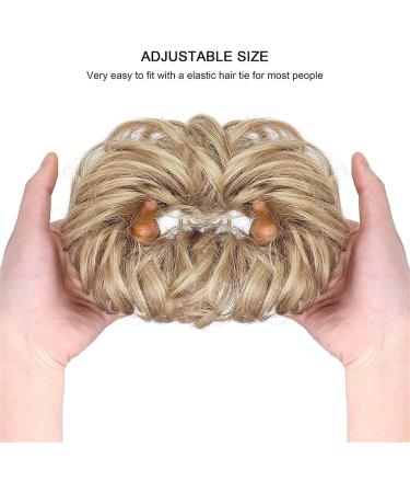 Hair Bun Hairpiece for Women Synthetic Bun Hair Extension Messy Bun Hair Piece Elastic Wavy Curly Chignon Updo Fake Scrunchies Ponytail Extension for Women Girls Hair Chignons(24T613) - Buy Online on GoSupps.com