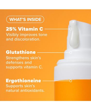 Paula s Choice 25% Vitamin C Serum with Glutathione & Antioxidants Face Serum Improves Discoloration Uneven Tone & Firms All Skin Types Fragrance-Free 1oz - Buy Online on GoSupps.com