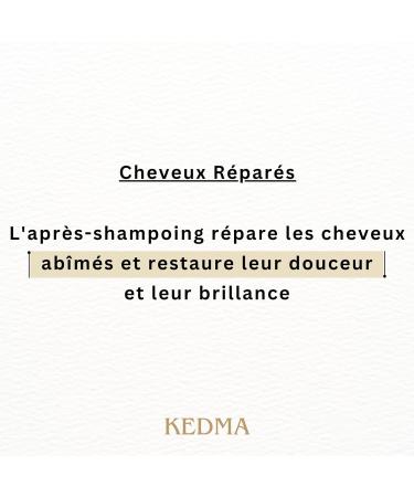  KEDMA Kedma - Complete Hair Kit (Shampoo + Conditioner) - Hydration and Repair - For Dry and Damaged Hair - Enriched with Dead Sea Minerals - 2 x 250ml - Buy Online on GoSupps.com