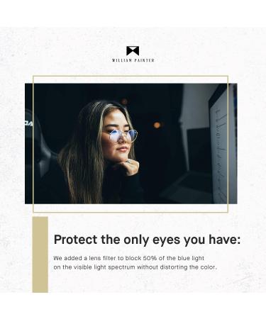 William Painter Blue Light Blocking Glasses for Women & Men - Reduce Eye Strain Fatigue & Headaches | Kira Model - Buy Internationally - Buy Online on GoSupps.com
