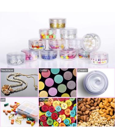 20 Transparent Small Plastic Crucibles - 10g/10ml Cream Cans for Cosmetics Lip Balm Nail Art + 4 Mini Spatulas - International Shipping - Buy Online on GoSupps.com
