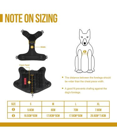 OneTigris Fire Watcher 2.0 Molle Dog Harness with Handle & Metal Buckle - Black | Durable Adjustable International Shipping - Buy Online on GoSupps.com