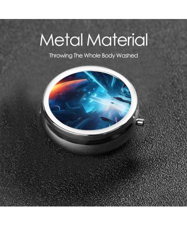 Science Fiction Futureround Pill Box | 3 Compartment Portable Travel Organizer for Pills | Ideal for Traveling - Buy Online on GoSupps.com