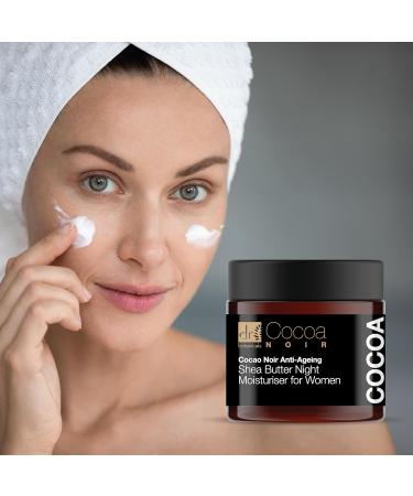DR BOTANICALS Cocoa Noir Anti-Ageing Shea Butter Night Moisturiser for Women - Infused with Nourishing Shea Butter - Combat Signs of Aging - Wake Up to Youthful Radiance - Buy Online on GoSupps.com