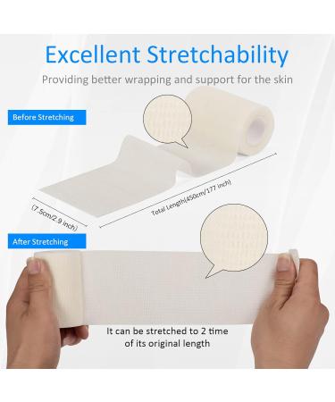 Buy Self-Adhesive Legal Bandage - 7.5cm x 4.5m 6 Rolls | Cohesive First Aid Wrap for Dogs & Sports - White - Buy Online on GoSupps.com