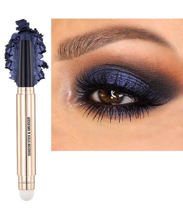 2 in1 Midnight Black Eyeshadow Stick Makeup  Cream Shimmer Smooth Eyeshadow Pencil  Hypoallergenic Waterproof Long Lasting Eye shadow Highlighter Stick  Highlighter Eye Liner Pen  Create High-Impact  Multi-Dimensional ey...