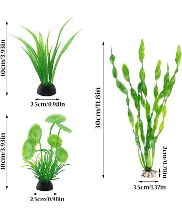 Buy WZTCIBUR Aquarium Plants - 10 Artificial Green Decorations | Safe for Fish | Perfect for Aquariums - Buy Online on GoSupps.com