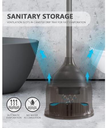 Hideaway Heavy Duty Toilet Plunger with Holder | Drip-free Bathroom Plunger with Cover - Buy Online on GoSupps.com