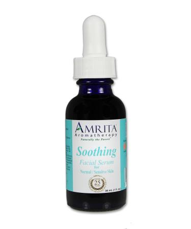 Soothing Facial Serum (For Sensitive to Normal Skin)- Blended with Premium Therapeutic Quality Essential Oils of Moroccan Blue Chamomile Helichrysum & German Chamomile - SIZE: 30ML