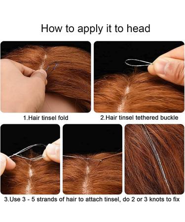 Shiny Pink Hair Extensions - 800 Glitter Strands Easy to Attach Holographic Lametta for Fairy Hair Parties - Buy Online on GoSupps.com