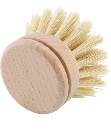Povhhee Washing Up Brush Dish Brush 6 Pcs Replacement Brush Heads Wooden Cleaning Dish Brush Refillable Kitchen Beech - Buy Online on GoSupps.com