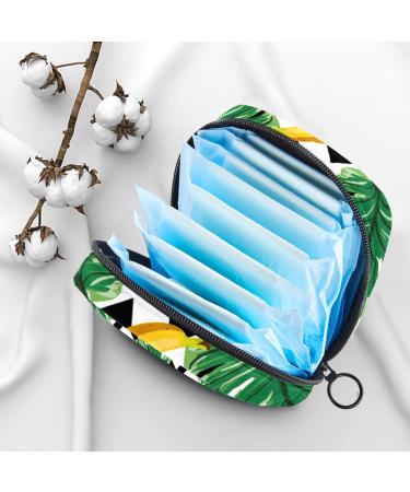 Menstrual Pad Bag with Zipper | Tropical Stripes Ladies Napkin Pouch & Tampons Collection Bag for Women & Girls | International Shipping Available - Buy Online on GoSupps.com